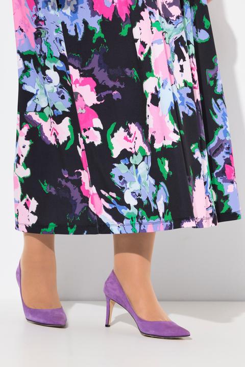 Produktbild Ulla Popken Jerseykleid, A-Linie, Carree-Ausschnitt, 3/4-Arm, Taschen (62)