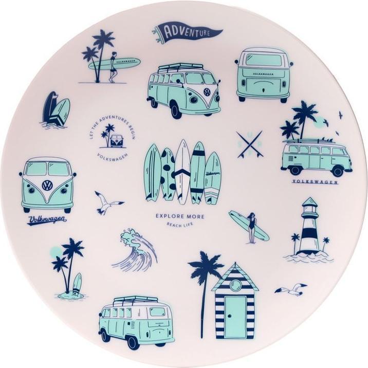 Puckator plastic picnic plate volkswagen (x4) (4 x, 23 cm)