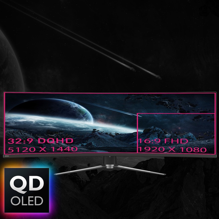 Actual product image MSI MPG 491CQPDE QD-OLED (5120 x 1440 pixels, 49")