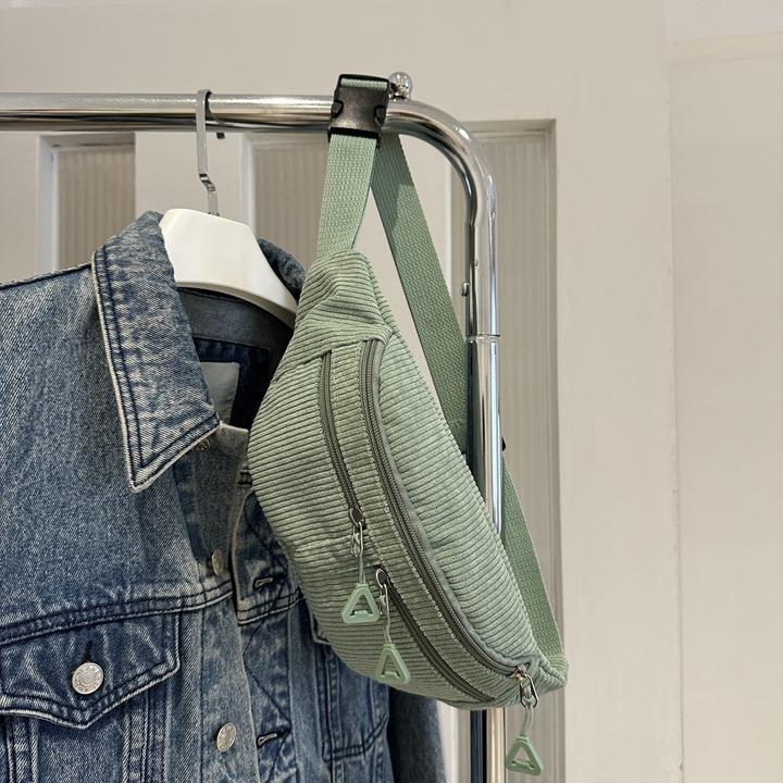 Immagine prodotto Only-Bags.Store Borsa a tracolla chic in velluto a coste - versatile e comoda, perfetta per lo shopping e per le