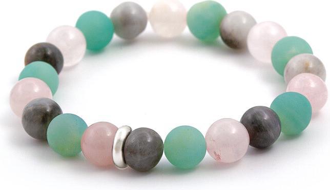 Immagine prodotto Beneto Bracciale di perline in palissandro, amazzonite e labradorite MINK10 / 17 (L) (Palissandro, Labradorite, Amazonite)