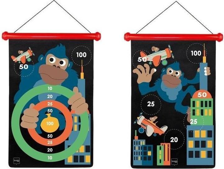 Actual product image Scratch Magnet dart game monkey large (French, English, German)
