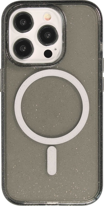 Actual product image PhoneLook Coque Silicone rigid avec dos paillettes et MagSafe (Apple iPhone 15 Pro Max)