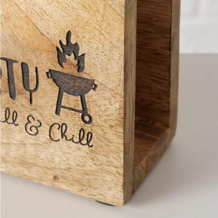 Actual product image Boltze Home Boltze Serviettenhalter BBQ, Braun, Produkttyp: Serviettenhalter (1 x)