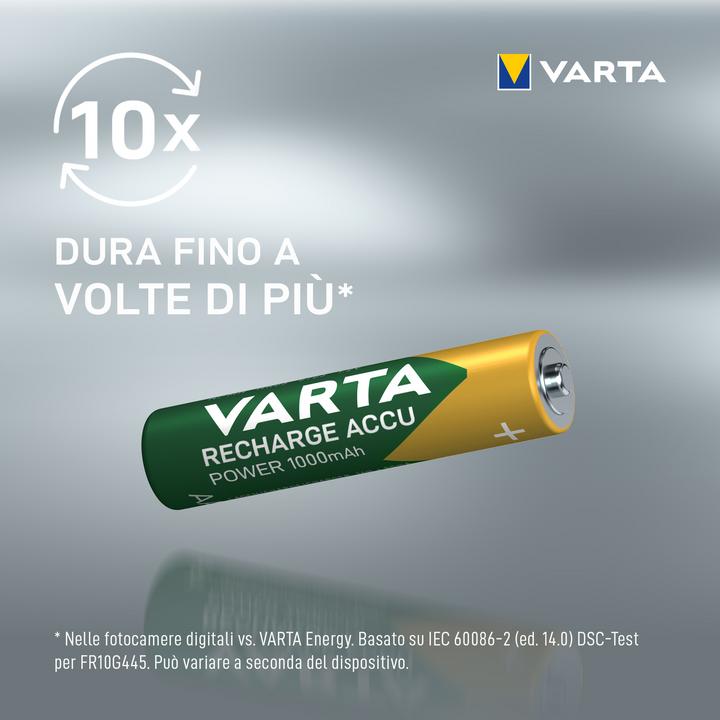 Image du produit Varta Recharger Accu Power (4 pcs, AAA, 1000 mAh)