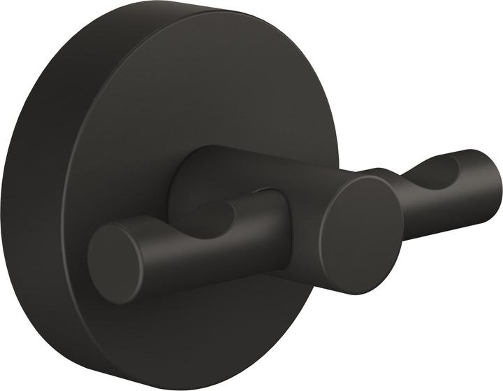 Produktbild tesa MOON BLACK Mantelhaken inkl. Klebelösung ohne Bohren