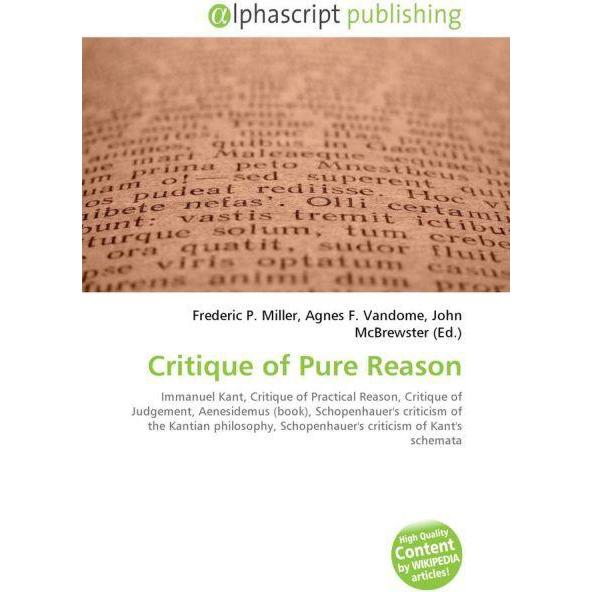 Critique of Pure Reason, Fachbücher