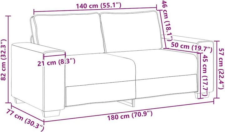 Produktbild vidaXL Raluca (2-Sitzer)