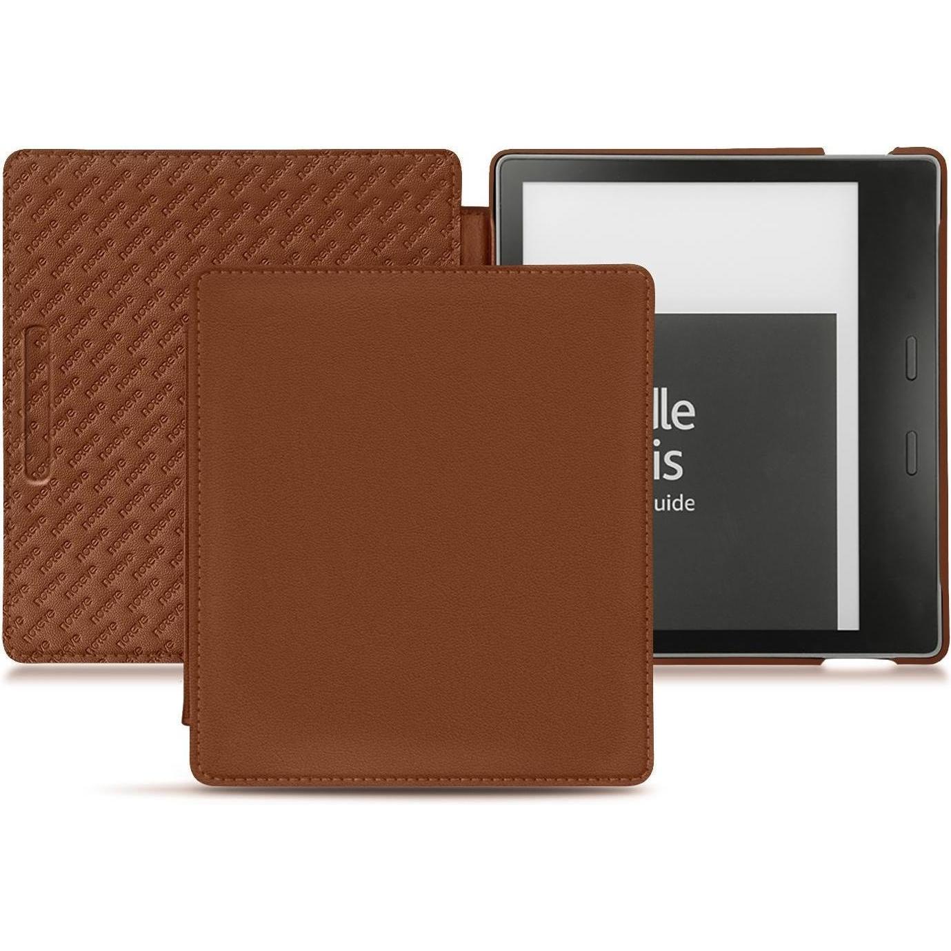 Noreve Lederschutzhülle horizontal (Kindle Oasis (2019)), eReader Zubehör, Braun