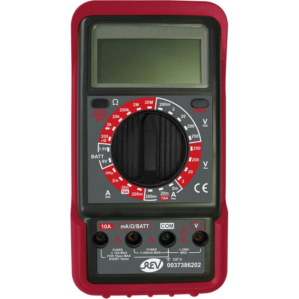 REV, Multimeter, Vielfachmessgerät Profi sw/rt Hand-Multimeter digital CAT III (CAT III)