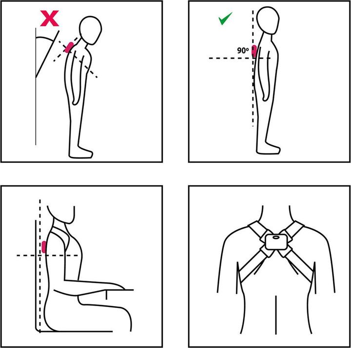 Actual product image InnovaGoods Intelligent rechargeable posture trainer with Viback vibration (One size)