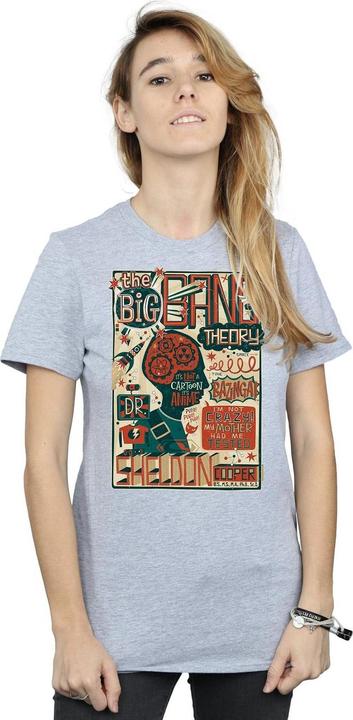 Produktbild Big Bang Theory Infografik Poster Baumwolle Boyfriend TShirt (M)