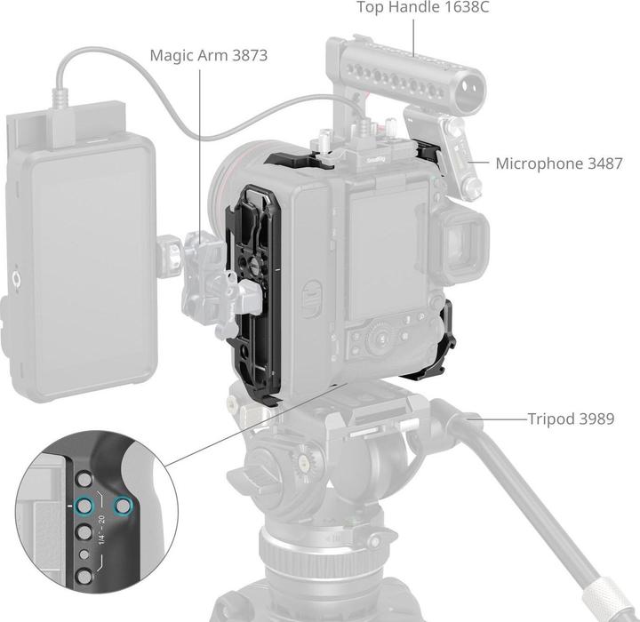 Image du produit SmallRig Cage for Canon EOS R5 Mark II with Cooling Fan CF-R20EP 5092 (Cage)