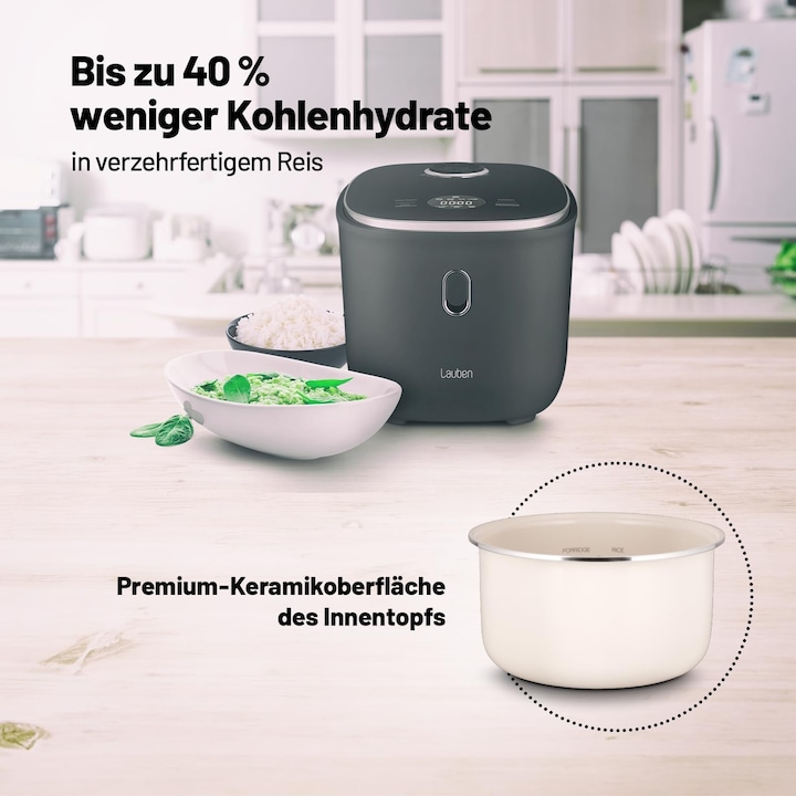 Actual product image Lauben Ryżowar Low Sugar Rice Cooker 3000AT
