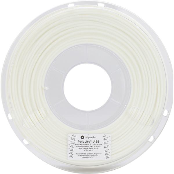 Thumbnail - Polymaker PolyLite ABS - White - 2.85mm (ABS, 2.85 mm, 1000 g, Weiss), 3D Filament, Weiss