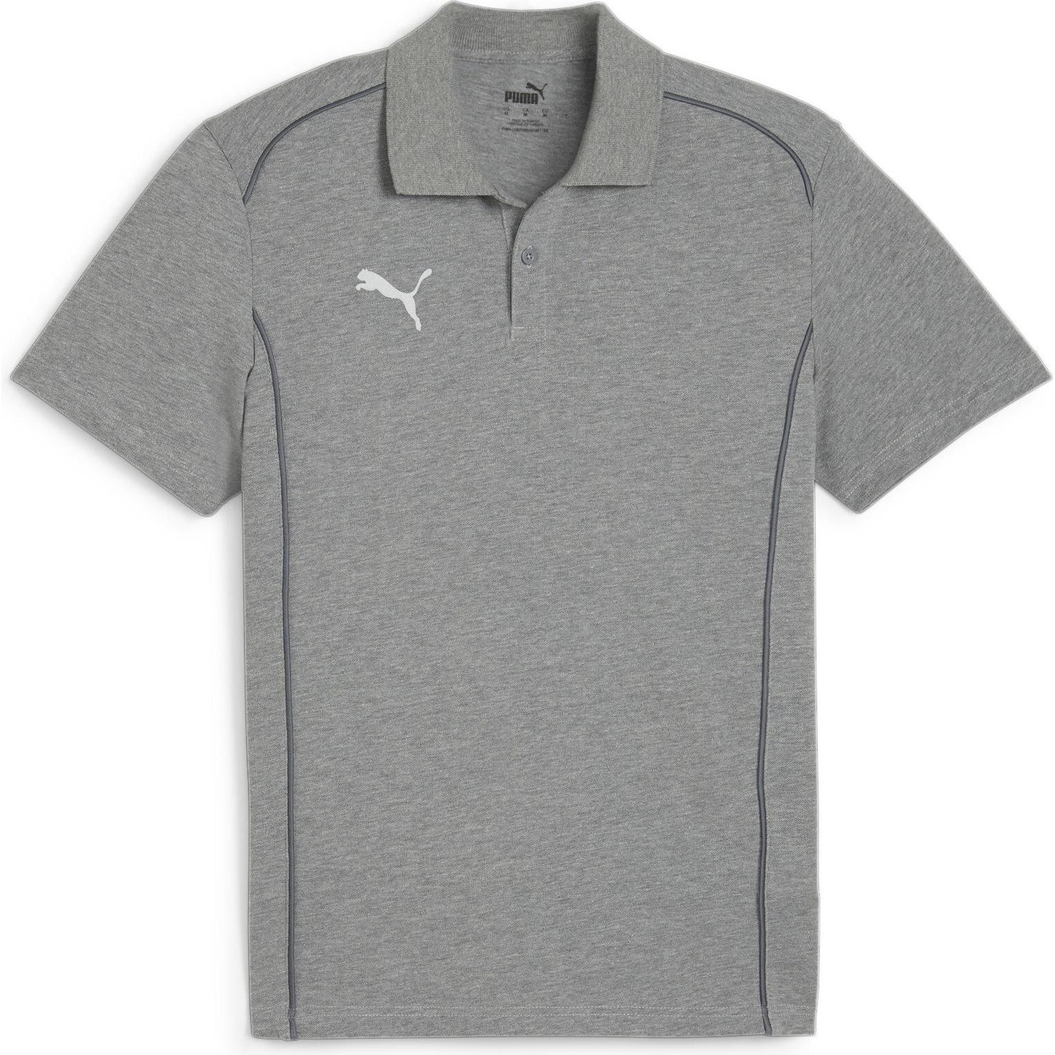 Puma, Herren, Sportshirt, teamFINAL Casuals Polo (3XL), Grau, 3XL