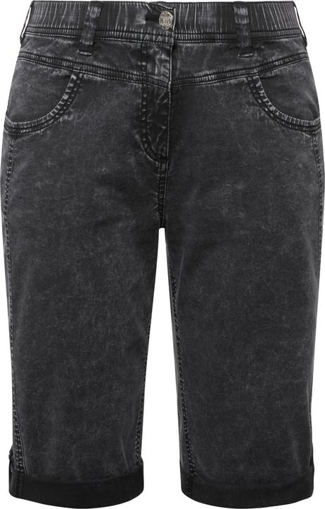 Produktbild Ulla Popken Jeans-Bermuda, Used-Look, gerades Bein, Elastikbund (44)