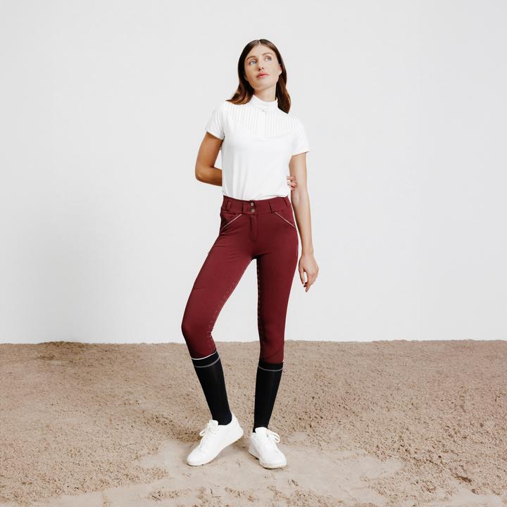 Produktbild Fouganza Damen Reithose Full Grip - 900 bordeaux (S)
