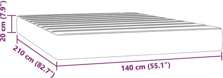 Produktbild vidaXL Taschenfederkern-Matratze (Federkern, 140 x 210 cm)