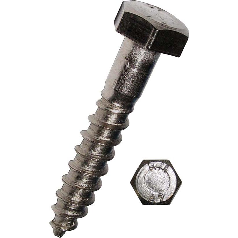 Werkstarck, Schrauben, Sechskant-Holzschrauben A2 DIN 571 (1 Schrauben pro Stück)