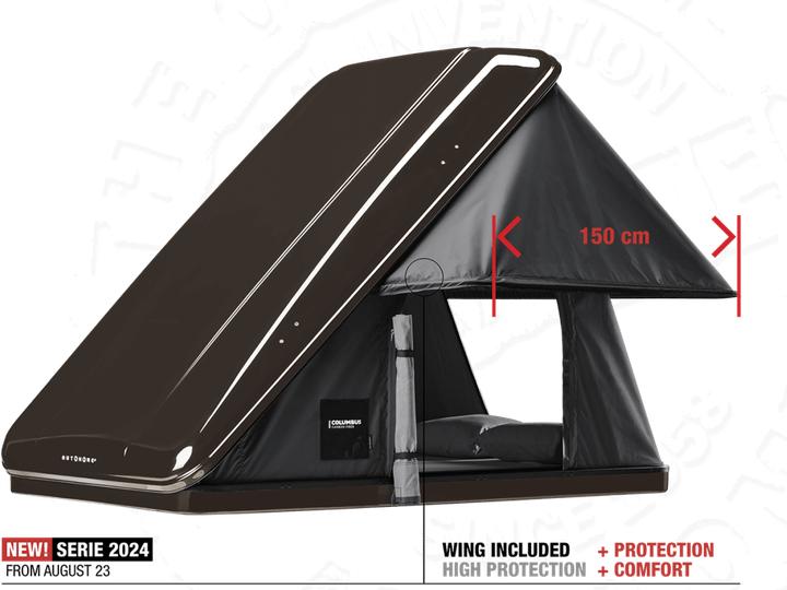 Immagine prodotto Autohome Tenda da tetto Columbus in fibra di carbonio (modello 2024) (Tenda sul tetto)