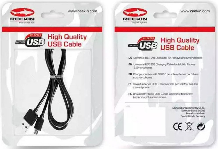 Produktbild Reekin 2.4A Ladekabel Superfast (1 m)