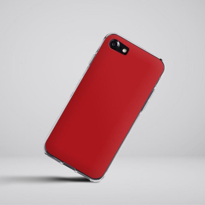 Produktbild DeinDesign Silikon Hülle für Apple iPhone 7 Handyhülle Case Smartphone Schutzhülle Farbe Rot einfarbig (Apple iPhone 7)
