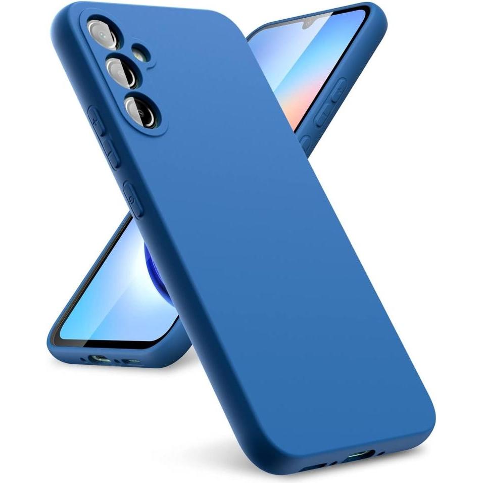 Screenguard Samsung Galaxy A34 5G Liquid Silicone Case Hülle (Samsung Galaxy A34 5G), Smartphone Hülle, Blau
