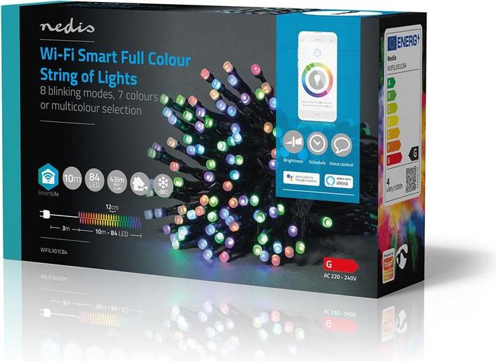 Actual product image Nedis SmartLife Decorative LED | Wi-Fi | RGB | 84 LED's | 10 m | Android™ / IOS (10 m)