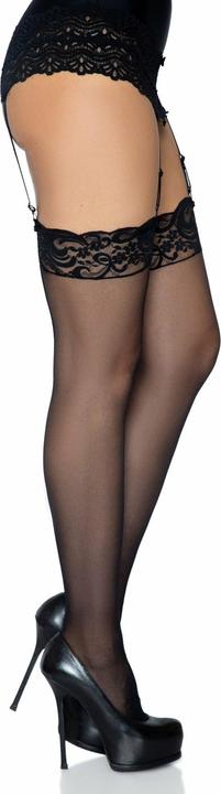 Produktbild Leg Avenue Straps-Strümpfe mit Spitze (One Size)