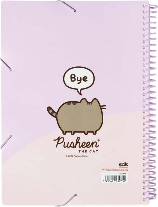 Actual product image Pusheen - A4 folder with elastic band + 30 transparent sleeves (A4, 1 Piece)