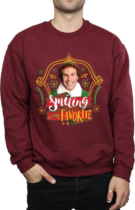 Actual product image Elf Mens Buddy Smiling Sweatshirt (S)