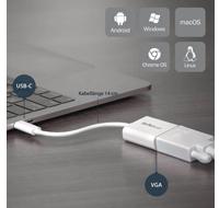 Actual product image StarTech USB-C To VGA Adapter - White (VGA, 18 cm)