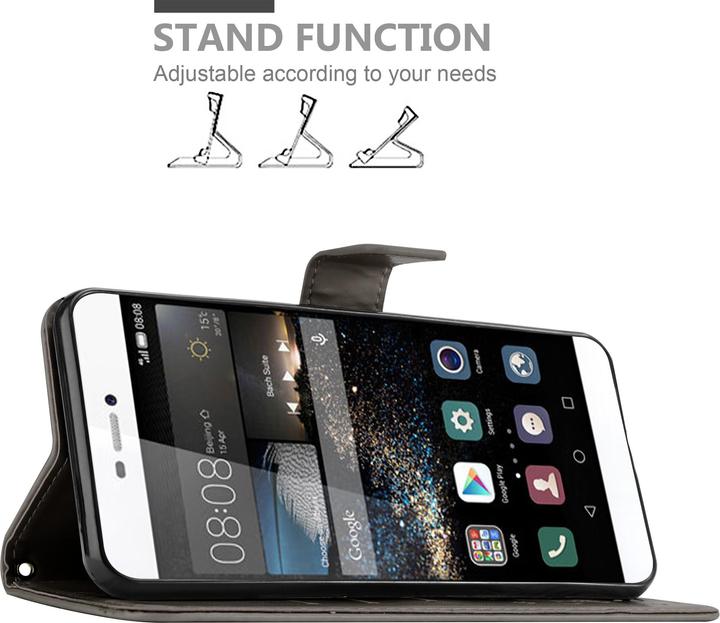 Actual product image Cadorabo Flower Book Cover (Huawei P8)