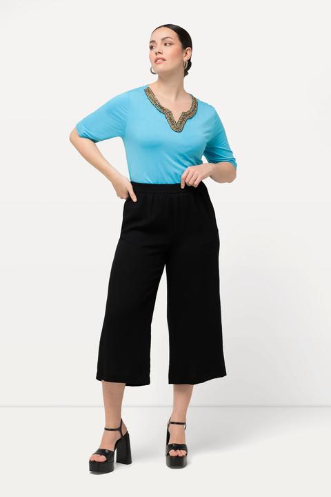 Actual product image Ulla Popken Wide Leg Elastic Waist Culotte (42)