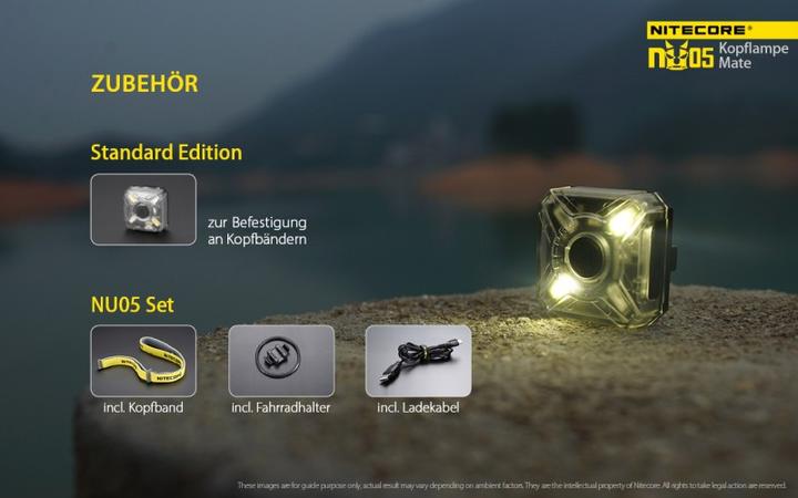 Produktbild Nitecore NU05 mit Kopfband (35 lm)