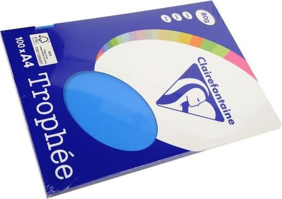 Actual product image Clairefontaine Copy paper Trophee A4 80g/sqm PU=100 sheets caribbean blue (80 g/m², 100 x, A4)