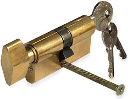 Haushalt CILINDERSLOT MET KNOP 70MM 30X40 BRAS 5K