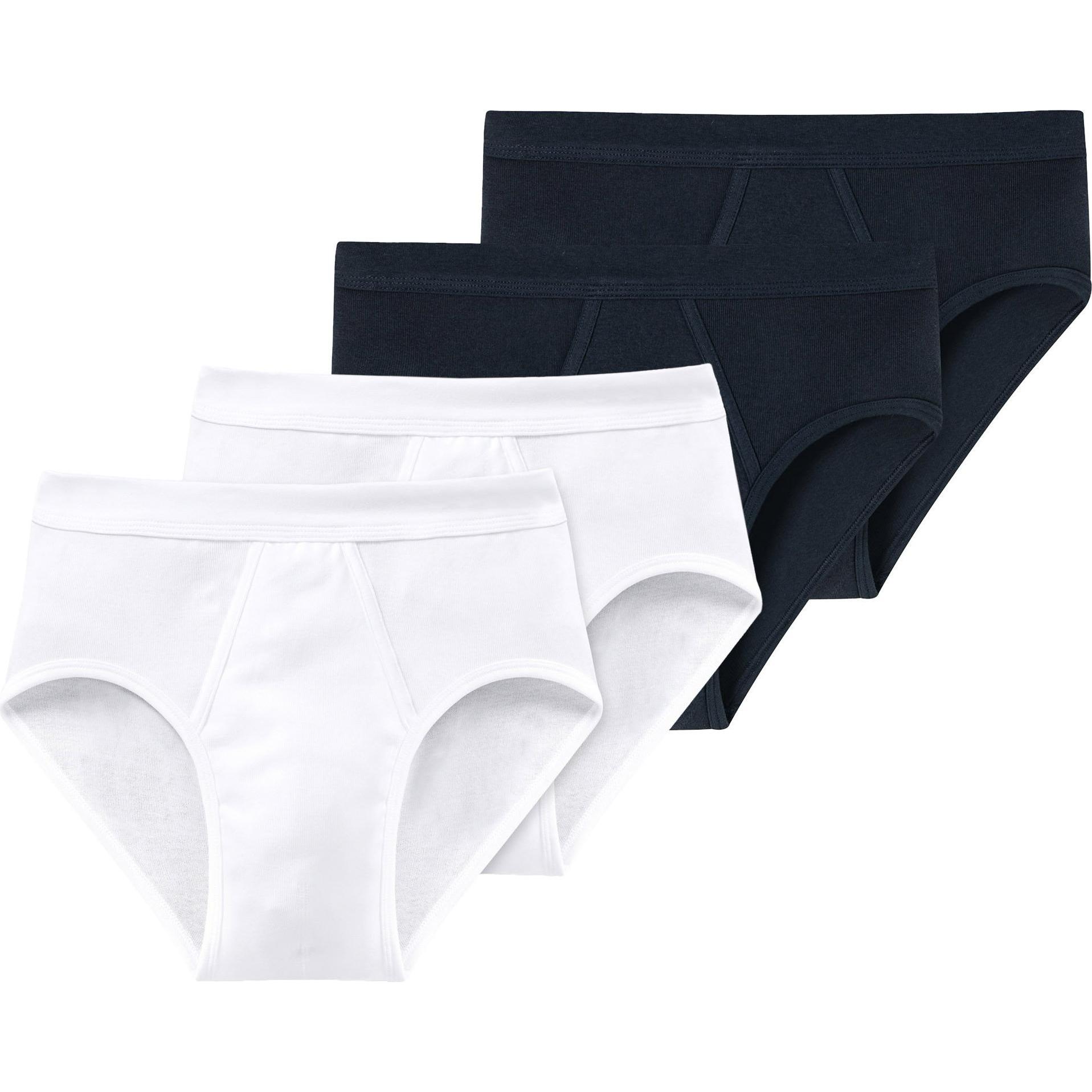 Schiesser, Herren, Unterhosen, Slip Klassisch Bequem sitzend ESSENTIALS, Mehrfarbig, (XL, 4er Pack)