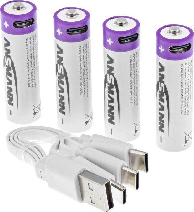 Immagine prodotto Ansmann Batteria Li-Ion Premium (4 pz., AA, 1800 mAh)