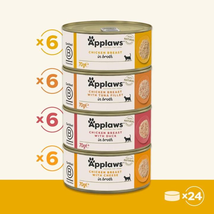 Image du produit Applaws Chicken broth selection (Adulte, 24 pcs, 840 g)