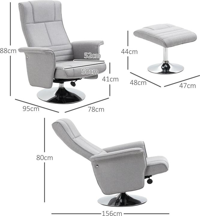 Actual product image Homcom Massage chair with ottoman