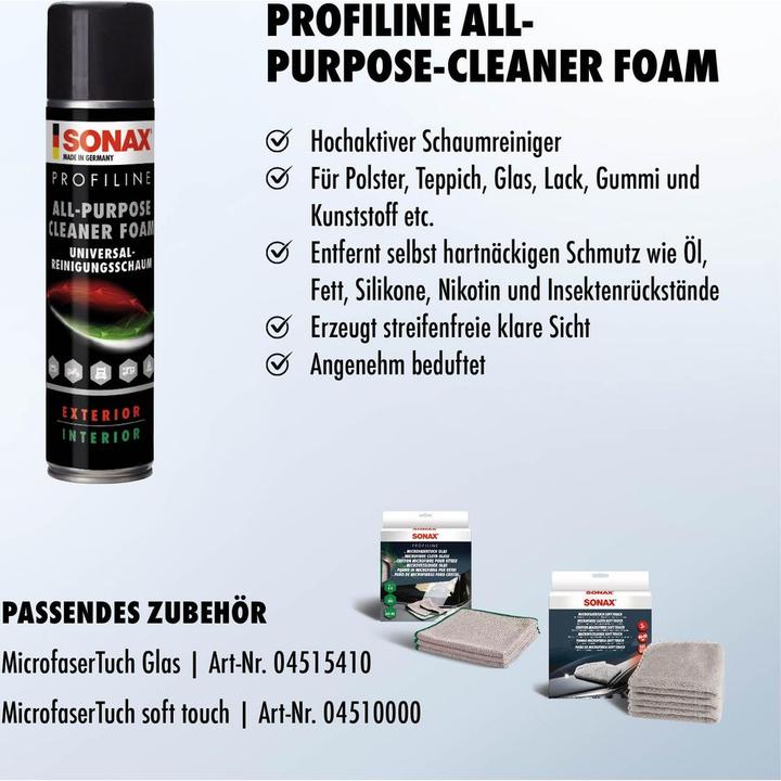 Actual product image Sonax Universal cleaning foam All-Purpose-Cleaner-Foam PROFILINE 400 ml spray can (400 ml)