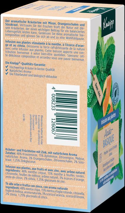 Nährwerte und Zutaten Kneipp Säuren-Basen (80 g)