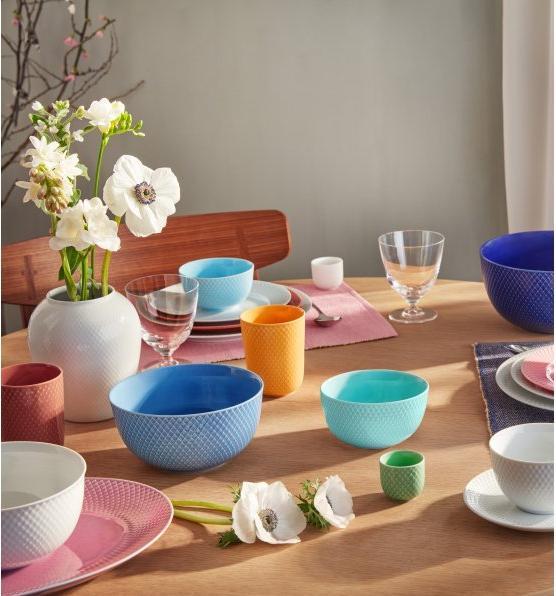 Immagine prodotto Lyngby Porzellan - Rhombe Color Schale Blau - 3er-Set (3 x)