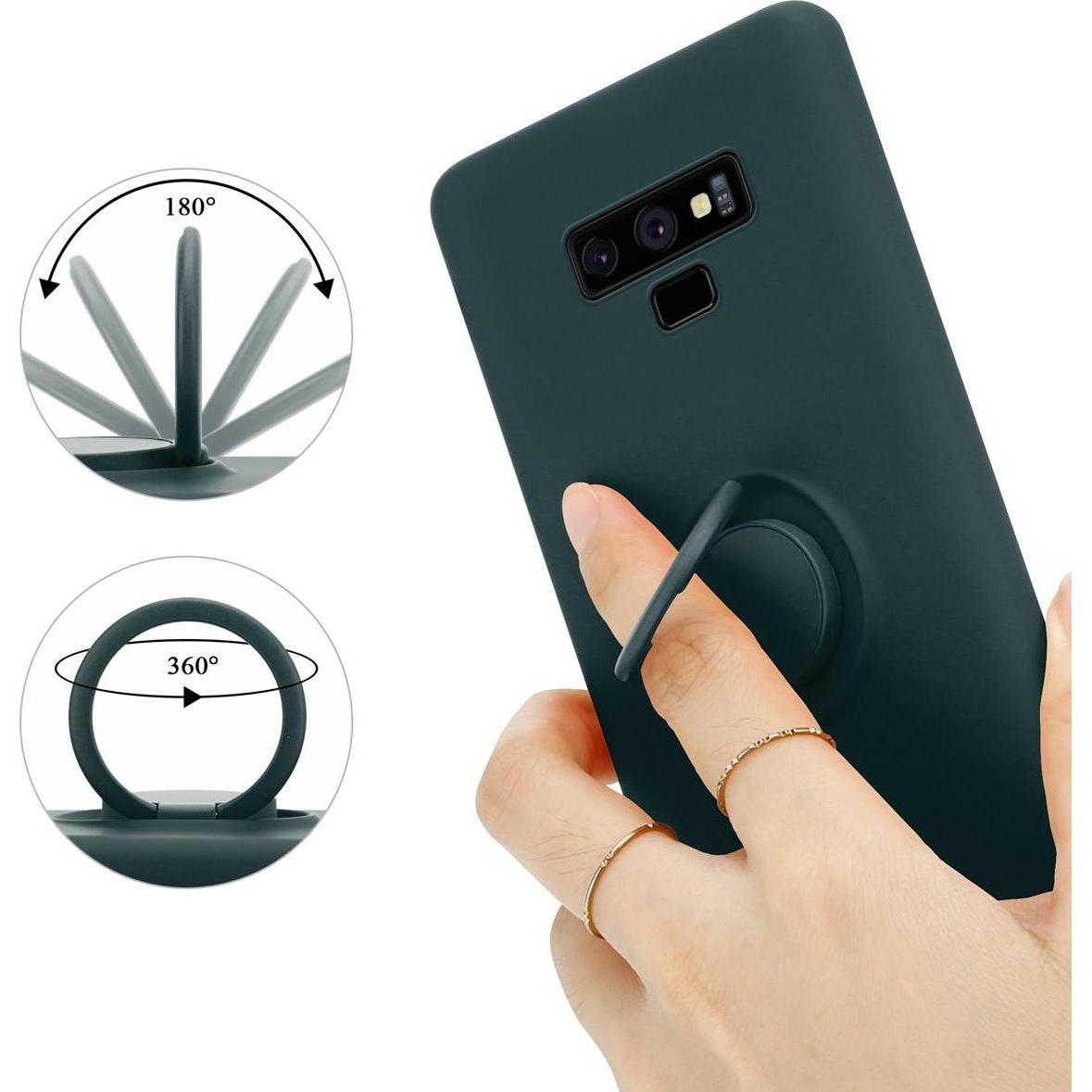 Thumbnail - Cadorabo TPU Liquid Ring Silicone Case Hülle (Samsung Galaxy Note 9), Smartphone Hülle, Grün