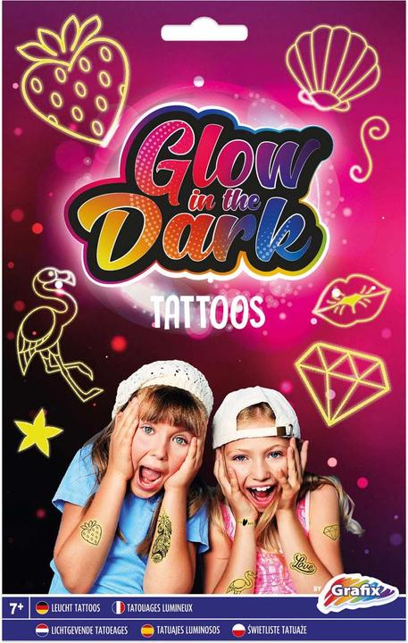 Produktbild Grafix Glow in the Dark Tattoos - Pink