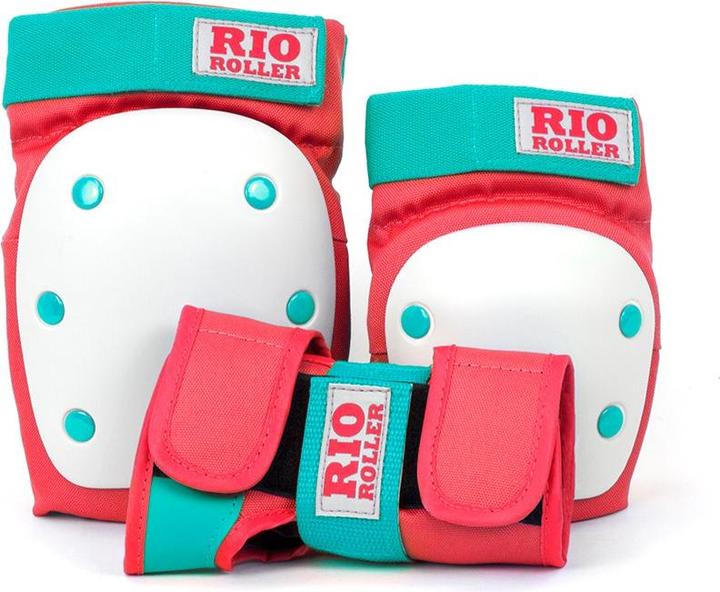Actual product image Rio Roller Triple Pad Set (L, M, S, Elbow protectors, Knee pad, Wrist protectors)