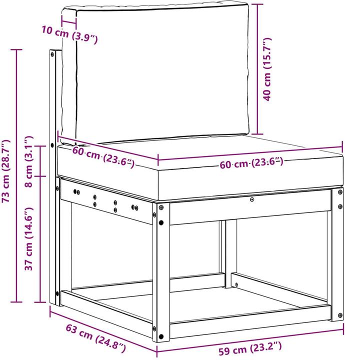 Produktbild vidaXL Outdoor-Sofa