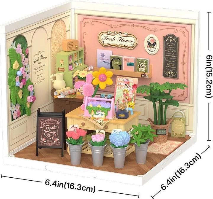 Actual product image Robotime Bausatz Fresh Flower Shop